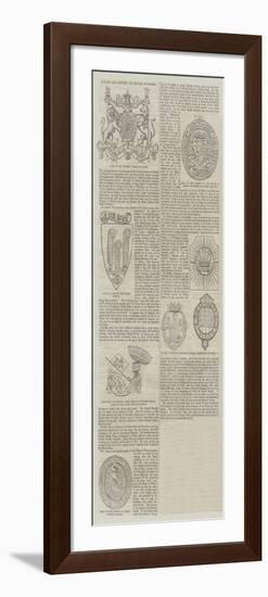 Badges and Mottoes of Princes of Wales-null-Framed Giclee Print