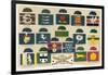 Badges Caps and Colours of English County Cricket Clubs-Alfred Lambert-Framed Photographic Print