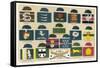 Badges Caps and Colours of English County Cricket Clubs-Alfred Lambert-Framed Stretched Canvas