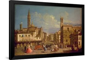 Badia Fiorentina and the Bargello, Florence-Giuseppe Zocchi-Framed Giclee Print