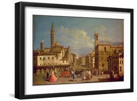 Badia Fiorentina and the Bargello, Florence-Giuseppe Zocchi-Framed Giclee Print