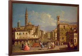 Badia Fiorentina and the Bargello, Florence-Giuseppe Zocchi-Framed Giclee Print