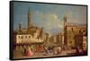 Badia Fiorentina and the Bargello, Florence-Giuseppe Zocchi-Framed Stretched Canvas