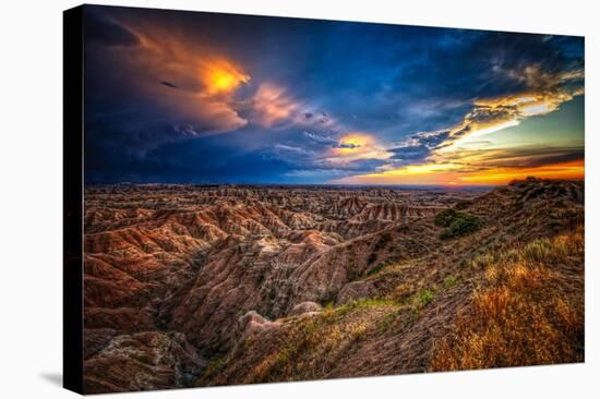 Badlands after Storm #3-Robert Lott-Stretched Canvas