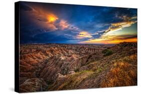 Badlands after Storm #3-Robert Lott-Stretched Canvas