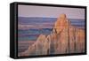 Badlands at Dawn, Badlands National Park, South Dakota, United States of America, North America-James Hager-Framed Stretched Canvas