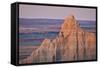 Badlands at Dawn, Badlands National Park, South Dakota, United States of America, North America-James Hager-Framed Stretched Canvas