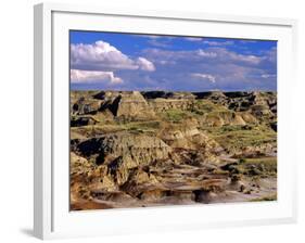 Badlands at Dinosaur Provincial Park in Alberta, Canada-Chuck Haney-Framed Photographic Print