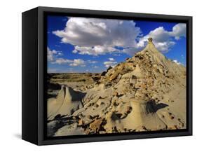 Badlands at Dinosaur Provincial Park in Alberta, Canada-Chuck Haney-Framed Stretched Canvas