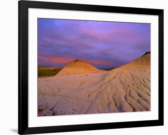 Badlands at Twilight in the Little Missouri National Grasslands, North Dakota, USA-Chuck Haney-Framed Photographic Print