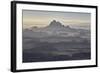 Badlands Layers on a Hazy Morning, Badlands National Park, South Dakota-James Hager-Framed Photographic Print