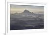 Badlands Layers on a Hazy Morning, Badlands National Park, South Dakota-James Hager-Framed Photographic Print