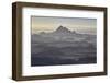 Badlands Layers on a Hazy Morning, Badlands National Park, South Dakota-James Hager-Framed Photographic Print