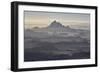 Badlands Layers on a Hazy Morning, Badlands National Park, South Dakota-James Hager-Framed Premium Photographic Print