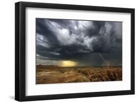 Badlands Lightning-Stephen Gassman-Framed Giclee Print