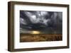 Badlands Lightning-Stephen Gassman-Framed Art Print