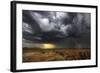 Badlands Lightning-Stephen Gassman-Framed Art Print