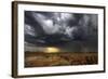 Badlands Lightning-Stephen Gassman-Framed Art Print