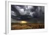 Badlands Lightning-Stephen Gassman-Framed Art Print