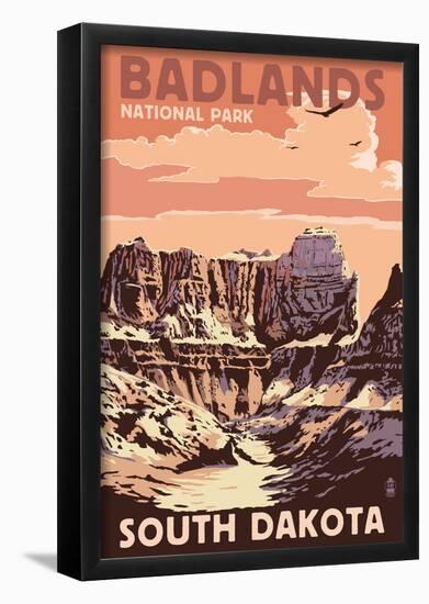 Badlands National Park, South Dakota - Castle Rock-null-Framed Poster