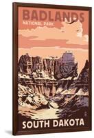 Badlands National Park, South Dakota - Castle Rock-Lantern Press-Framed Art Print