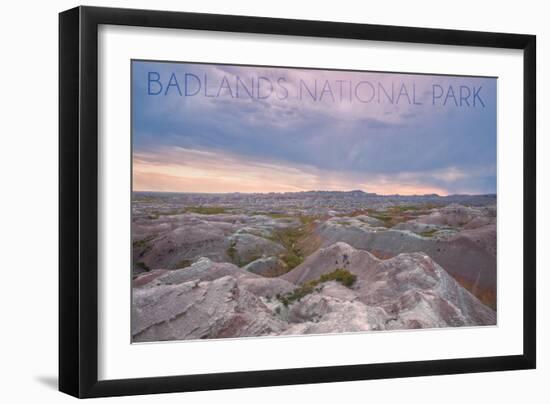 Badlands National Park, South Dakota - Early Morning-Lantern Press-Framed Art Print