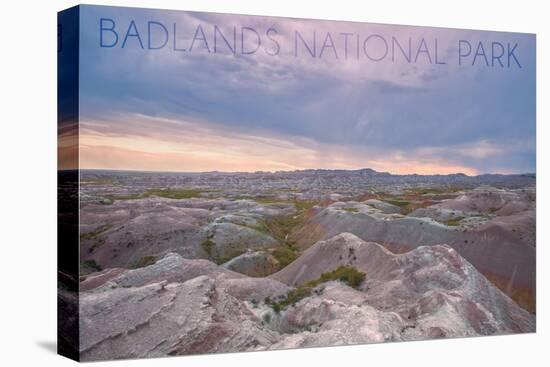 Badlands National Park, South Dakota - Early Morning-Lantern Press-Stretched Canvas