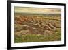 Badlands National Park, South Dakota - Grassy Bluff-Lantern Press-Framed Art Print