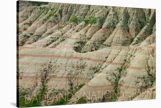 Badlands National Park, South Dakota - Hillside-Lantern Press-Stretched Canvas