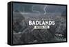 Badlands National Park, South Dakota - Rubber Stamp-Lantern Press-Framed Stretched Canvas