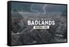 Badlands National Park, South Dakota - Rubber Stamp-Lantern Press-Framed Stretched Canvas