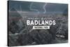 Badlands National Park, South Dakota - Rubber Stamp-Lantern Press-Stretched Canvas