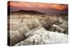 Badlands National Park, South Dakota - Sunset and Overlook-Lantern Press-Stretched Canvas