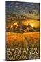 Badlands National Park, South Dakota Sunset-Lantern Press-Mounted Art Print