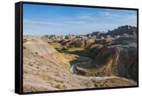 Badlands National Park, South Dakota, United States of America, North America-Michael Runkel-Framed Stretched Canvas