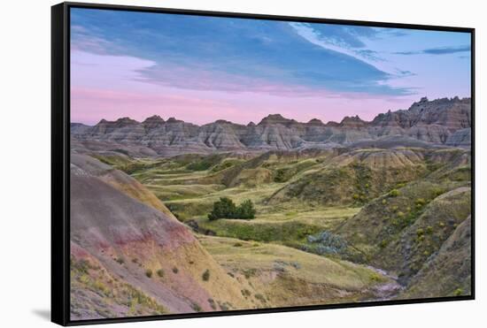 Badlands National Park, South Dakota, USA-Michel Hersen-Framed Stretched Canvas