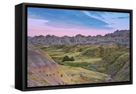 Badlands National Park, South Dakota, USA-Michel Hersen-Framed Stretched Canvas