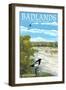 Badlands National Park, South Dakota - White River-Lantern Press-Framed Art Print