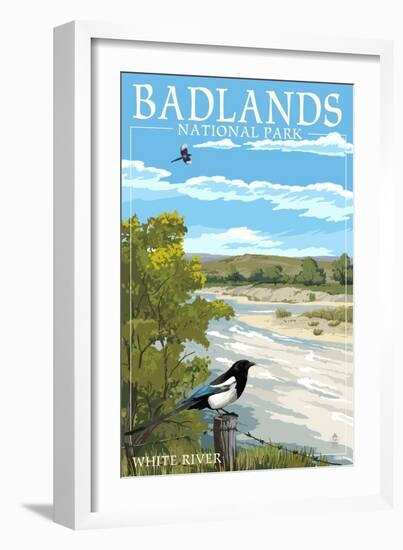 Badlands National Park, South Dakota - White River-Lantern Press-Framed Art Print