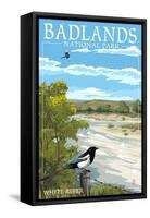 Badlands National Park, South Dakota - White River-Lantern Press-Framed Stretched Canvas