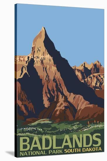 Badlands National Park, South Dakota-Lantern Press-Stretched Canvas