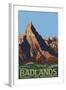 Badlands National Park, South Dakota-Lantern Press-Framed Art Print