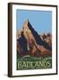 Badlands National Park, South Dakota-Lantern Press-Framed Art Print