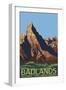 Badlands National Park, South Dakota-Lantern Press-Framed Art Print