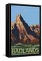 Badlands National Park, South Dakota-Lantern Press-Framed Stretched Canvas