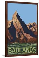 Badlands National Park, South Dakota-Lantern Press-Framed Art Print