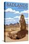 Badlands, North Dakota - Prairie Dogs-Lantern Press-Stretched Canvas