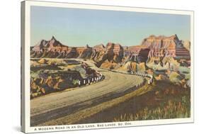 Badlands, South Dakota-null-Stretched Canvas