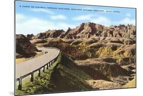 Badlands, South Dakota-null-Mounted Art Print