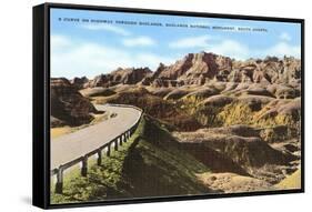 Badlands, South Dakota-null-Framed Stretched Canvas